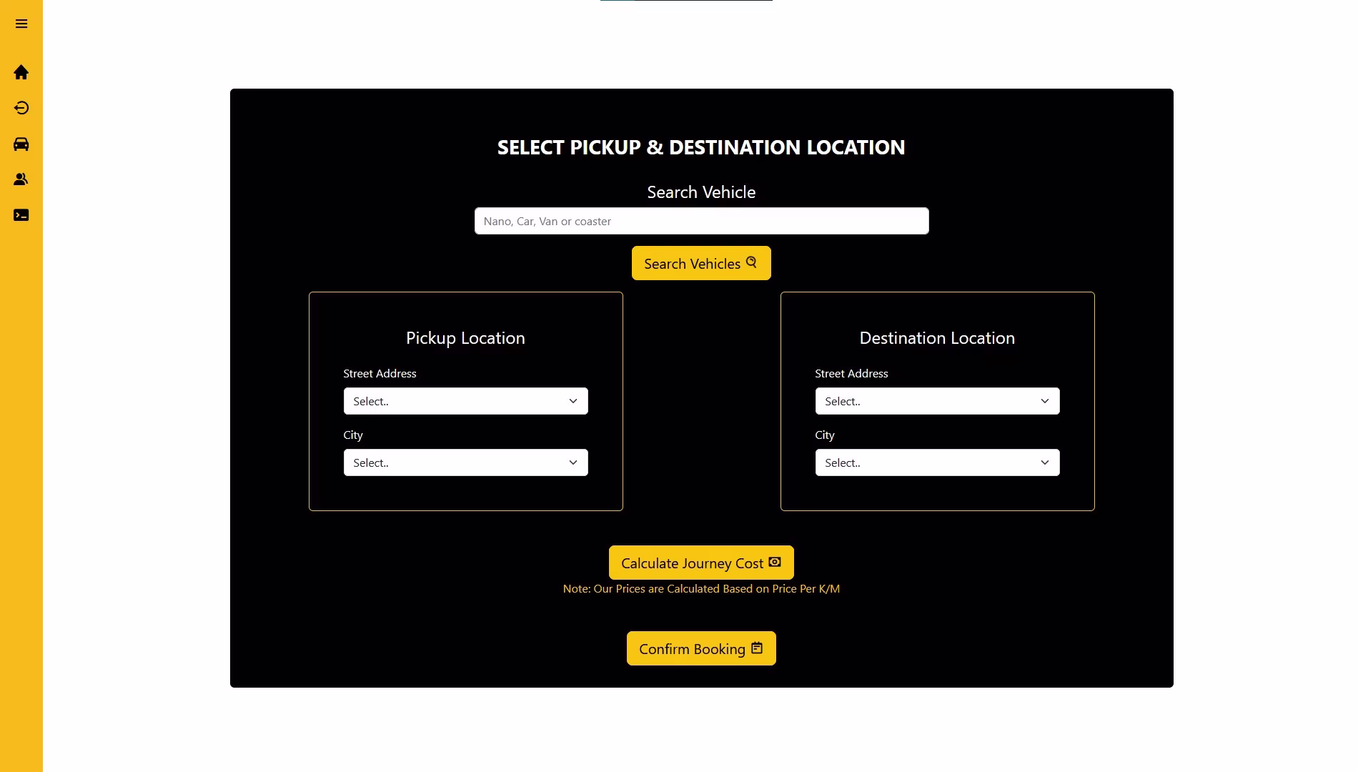 Booking Page