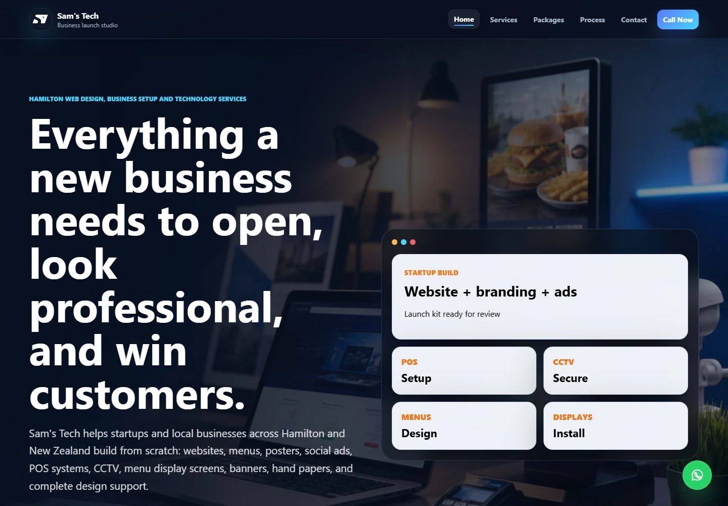 Sam's Tech completed website